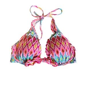 Victoria’s Secret multicolor geometric Aztec bikini top